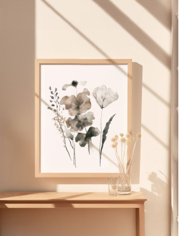 Neutral Wildflower Watercolor