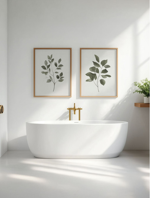 Minimal Botanical Leaf Print Set of 2