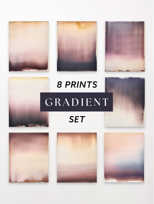 Gradient Art Print Set of 8