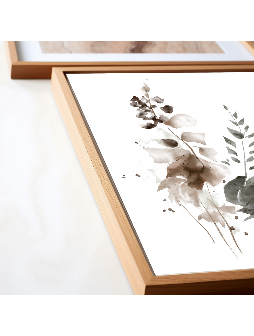 Neutral Leaf Watercolor
