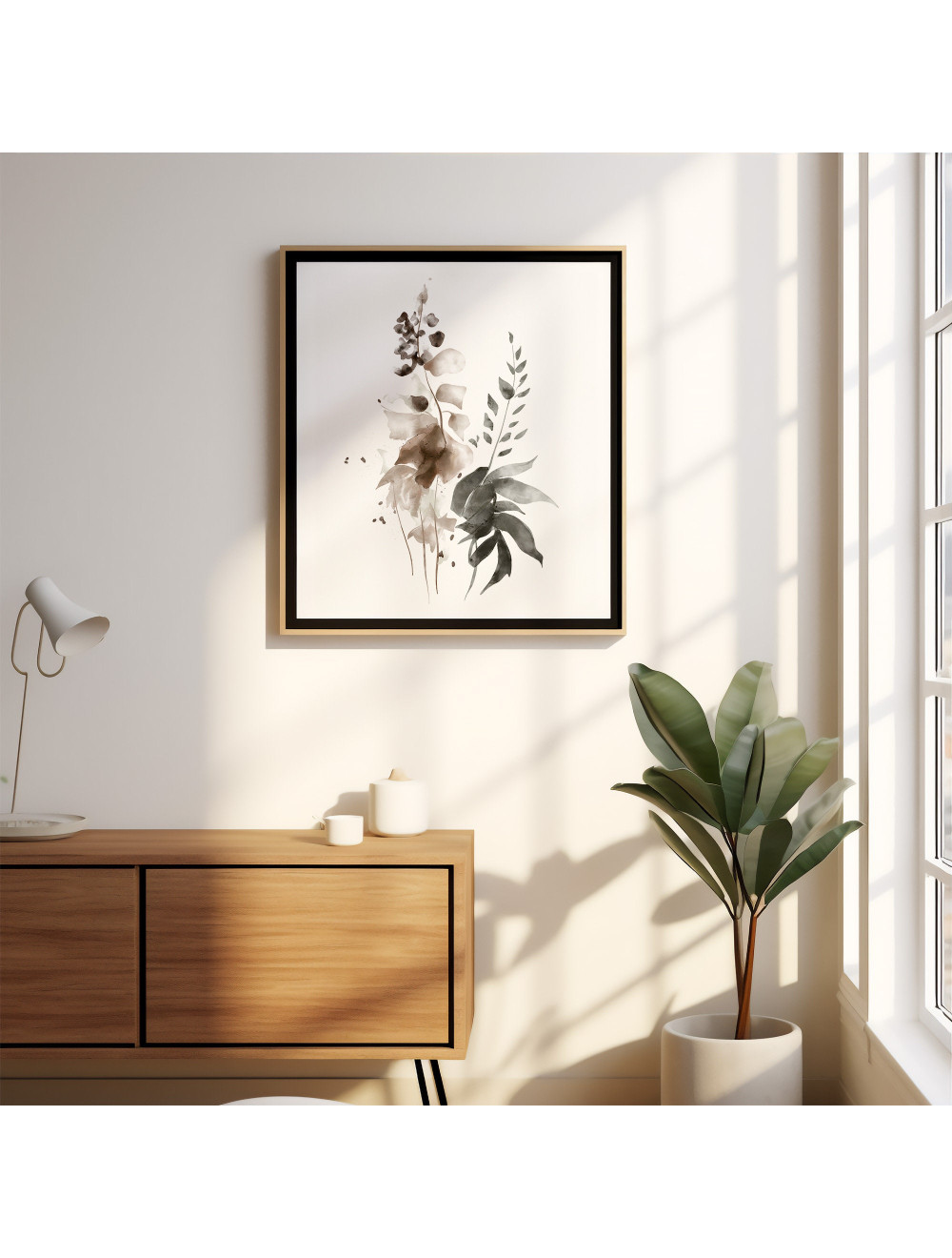 Neutral Leaf Watercolor