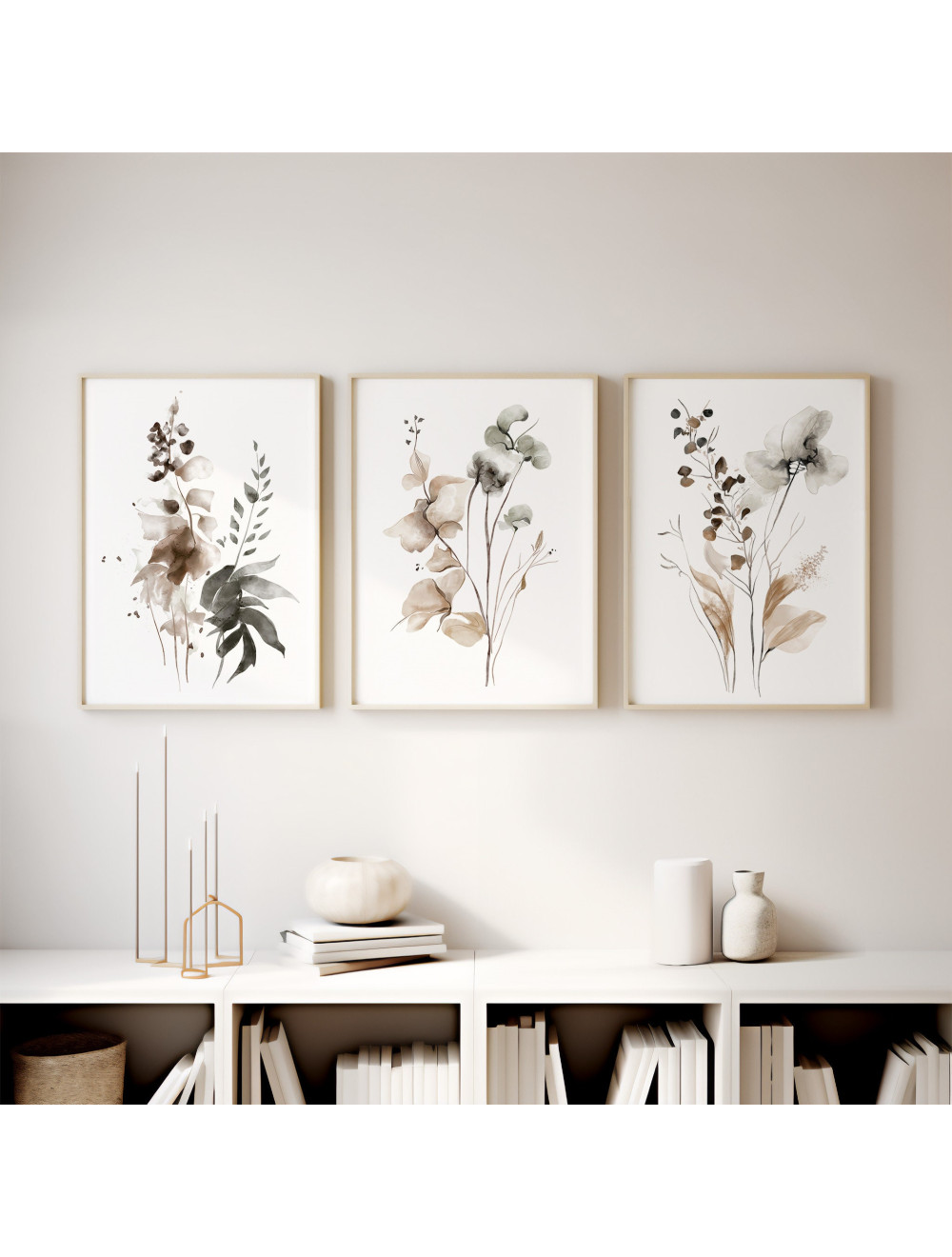 Neutral Leaf Watercolor
