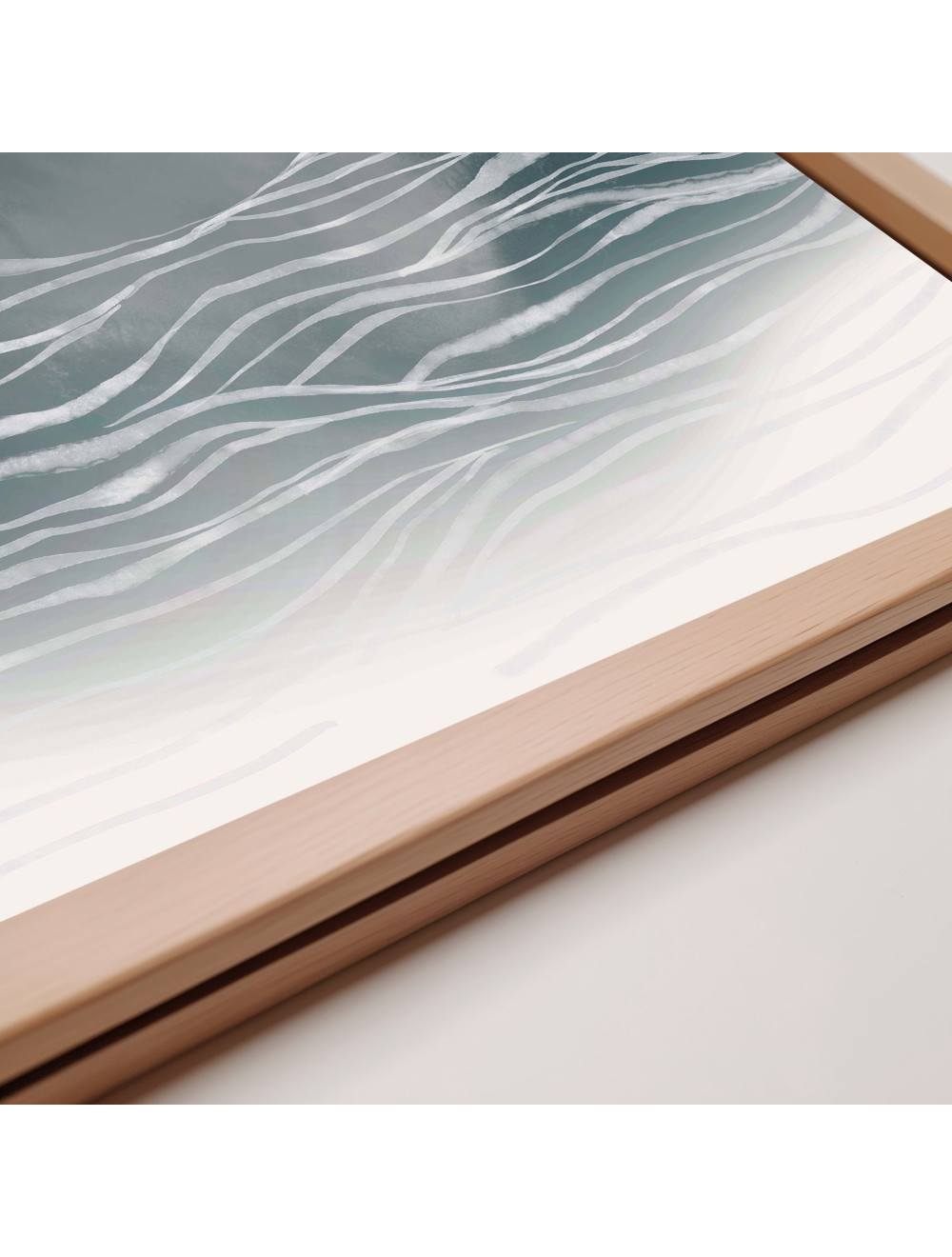 Japanese Wave Print with Sun